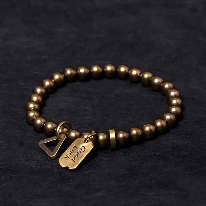 Buddha Stonesレトロ 純銅 真鍮 幸運ブレスレット