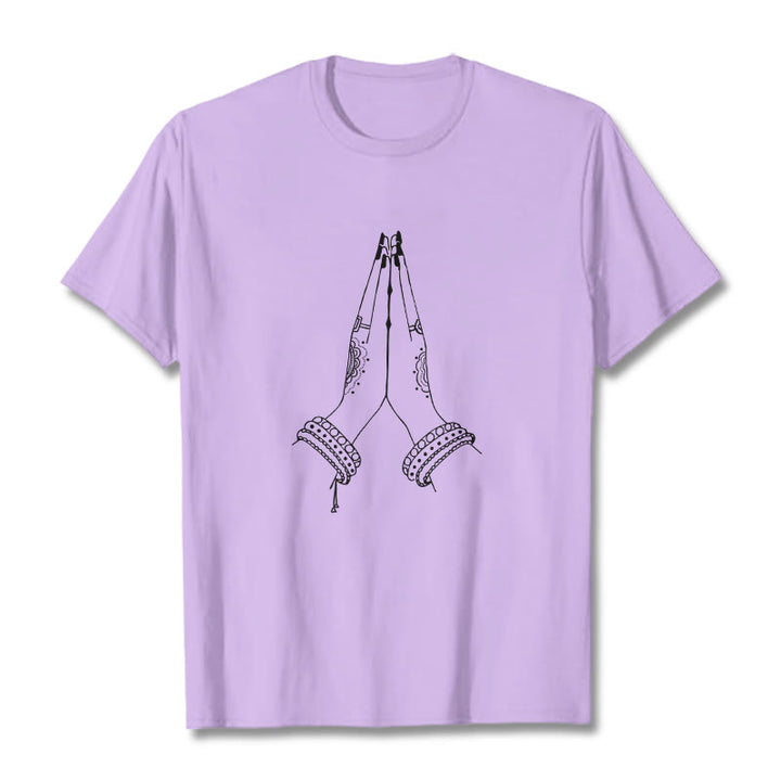 Buddha Stonesが手を合わせる祈りのデザインTシャツ - 梅 - 2XL - image 16