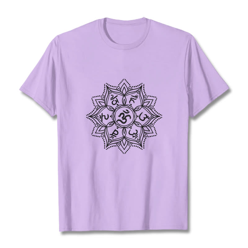 Buddha Stones曼荼羅花オーム・マニ・パドメ・フムサンスクリット マントラ Tシャツ - 梅 - 2XL - image 16