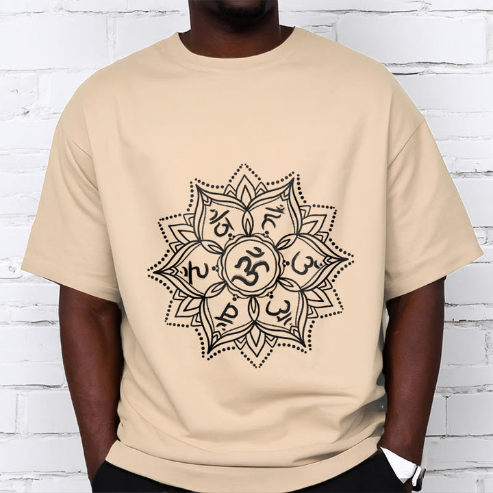 Buddha Stones曼荼羅花オーム・マニ・パドメ・フムサンスクリット マントラ Tシャツ - image 12