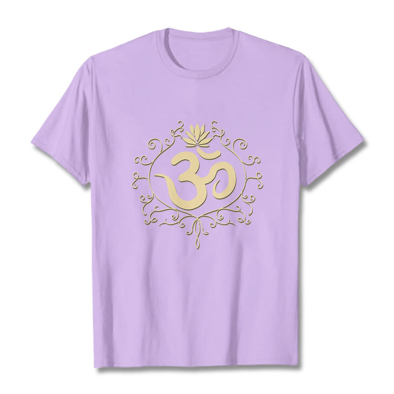 Buddha Stones、オームシンボル、つる、蓮の花Tシャツ - 梅 - 2XL - image 16