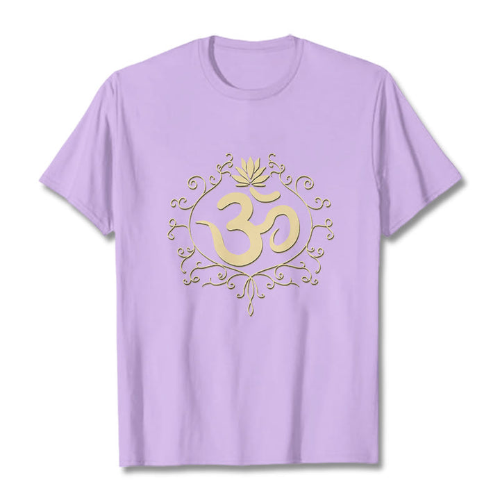 Buddha Stones、オームシンボル、つる、蓮の花Tシャツ - 梅 - 2XL - image 16