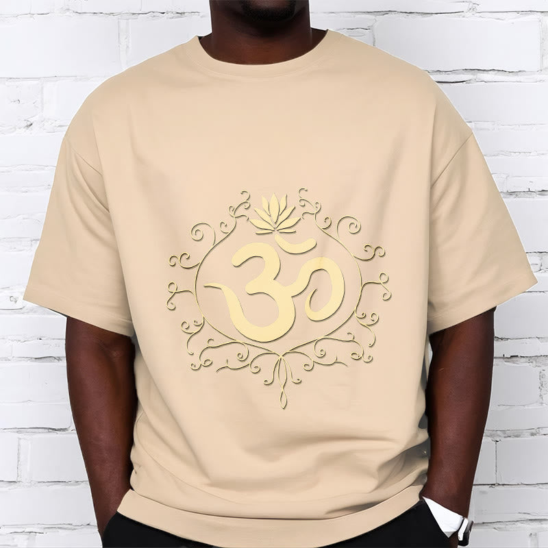 Buddha Stones、オームシンボル、つる、蓮の花Tシャツ - image 12