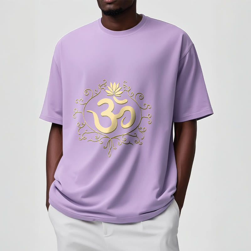 Buddha Stones、オームシンボル、つる、蓮の花Tシャツ - image 18