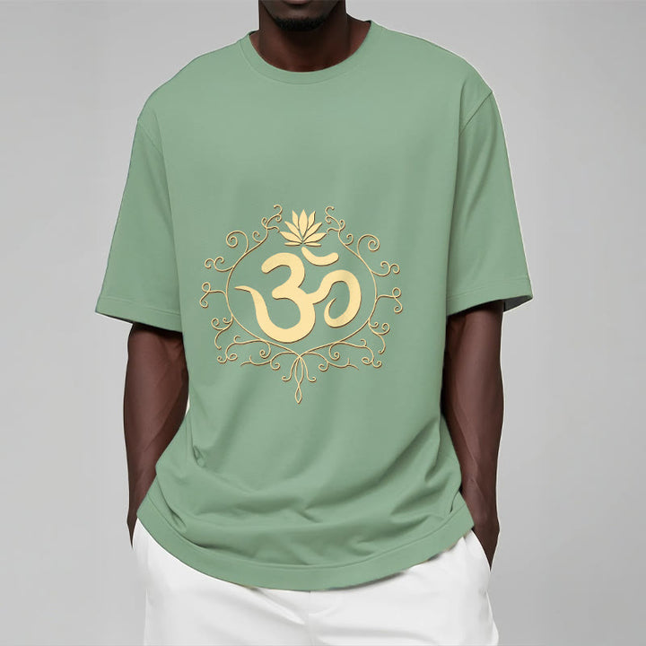 Buddha Stones、オームシンボル、つる、蓮の花Tシャツ - image 20