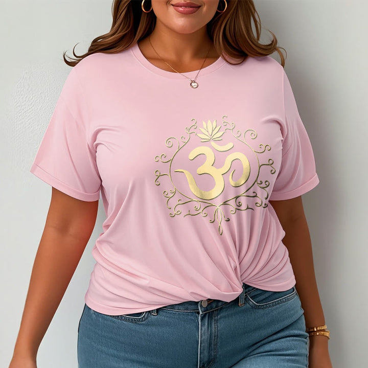 Buddha Stones、オームシンボル、つる、蓮の花Tシャツ - image 16