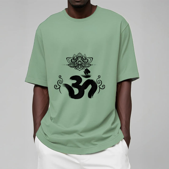 Buddha Stonesオムシンボル サンスクリット フローラルTシャツ - image 19
