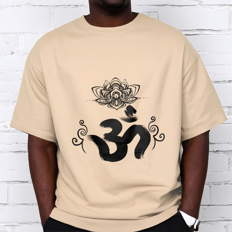 Buddha Stonesオムシンボル サンスクリット フローラルTシャツ - image 13