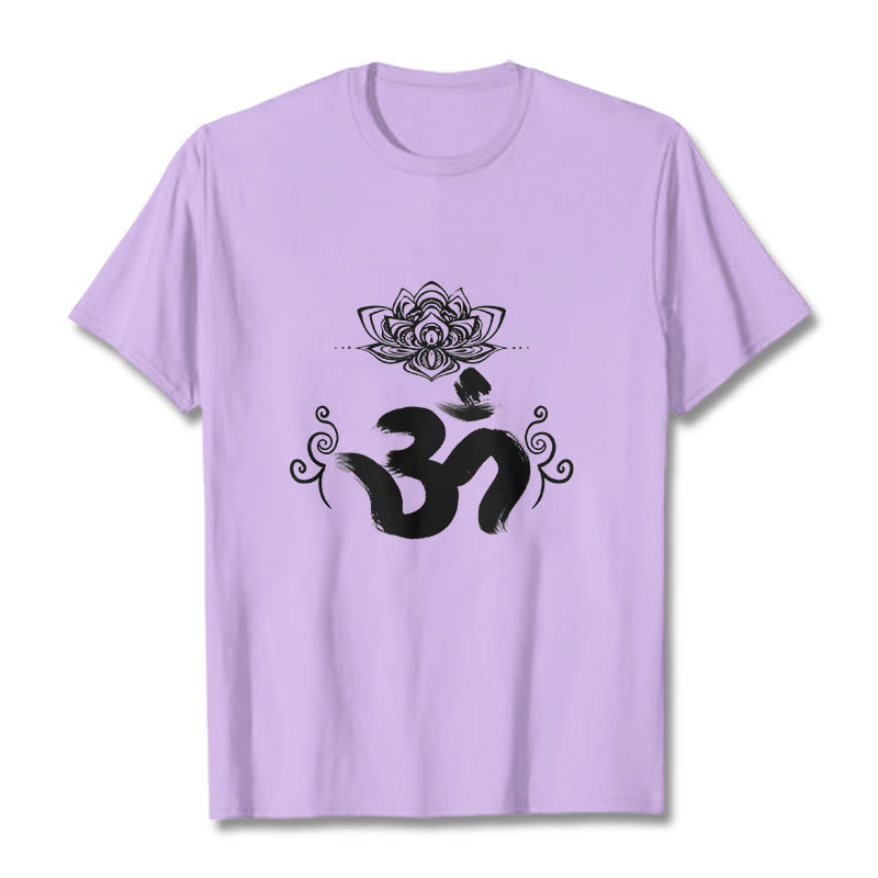 Buddha Stonesオムシンボル サンスクリット フローラルTシャツ - 梅 - 2XL - image 16