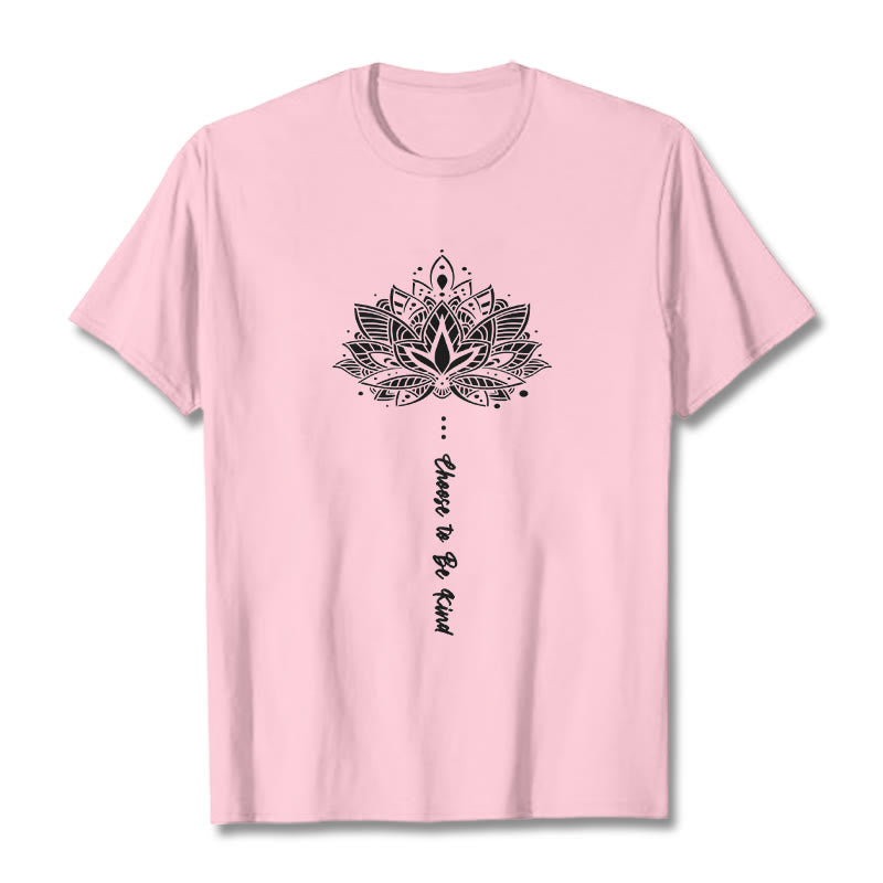 Buddha Stonesは親切を選ぶ 幾何学模様の花Tシャツ - ライトピンク - 2XL - image 12