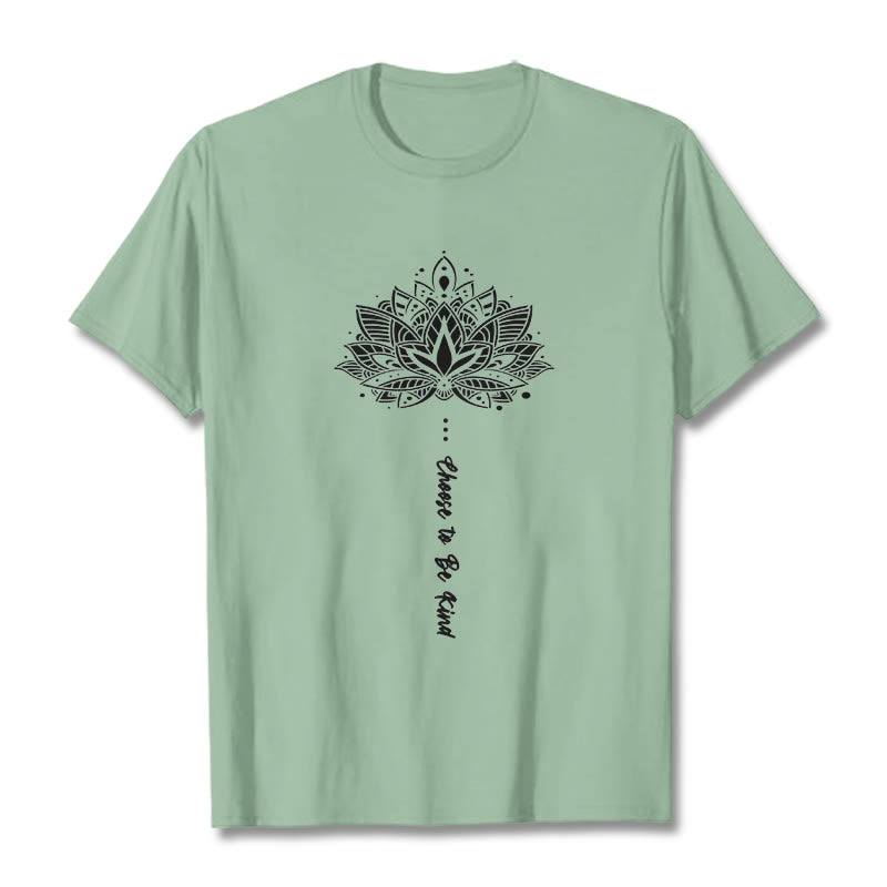 Buddha Stonesは親切を選ぶ 幾何学模様の花Tシャツ - 淡い緑色 - 2XL - image 14