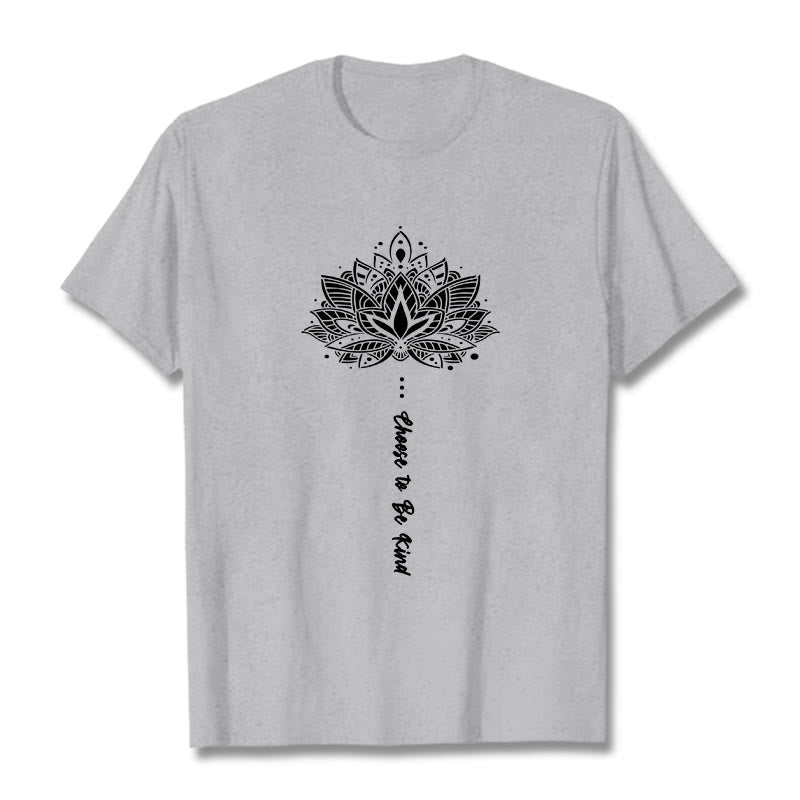 Buddha Stonesは親切を選ぶ 幾何学模様の花Tシャツ - ライトグレー - 2XL - image 19