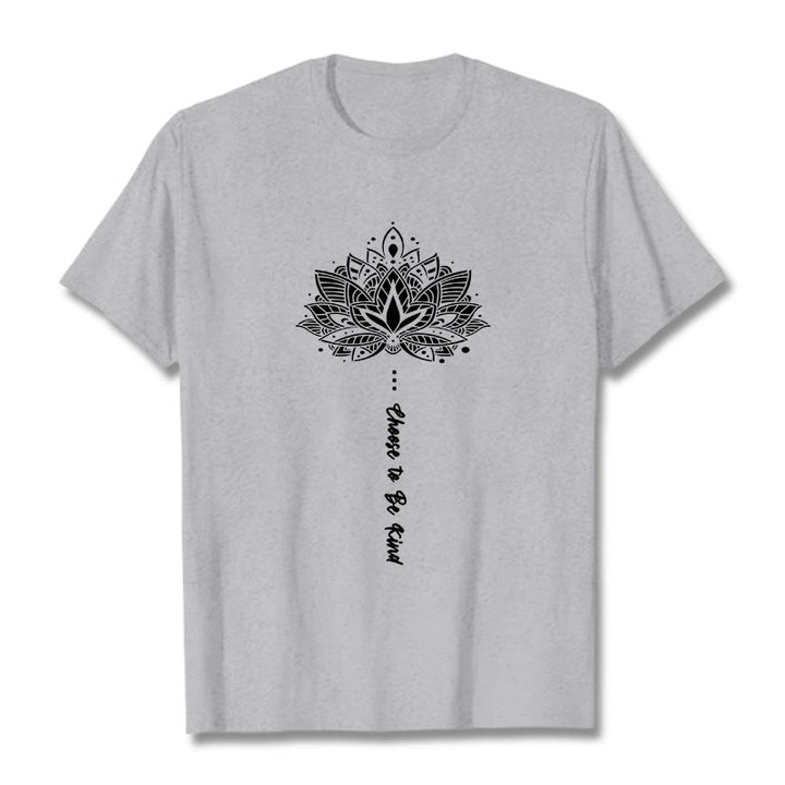 Buddha Stonesは親切を選ぶ 幾何学模様の花Tシャツ - ライトグレー - 2XL - image 19