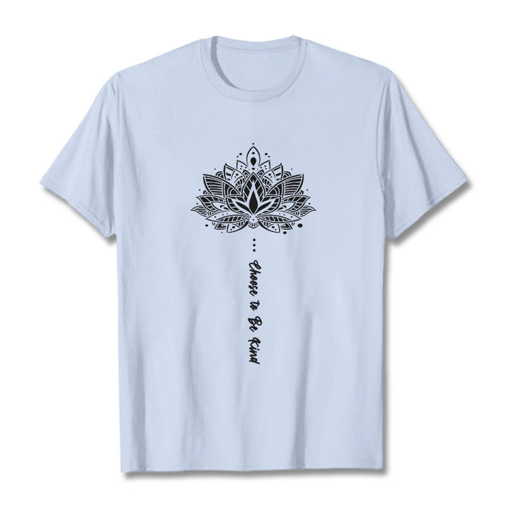 Buddha Stonesは親切を選ぶ 幾何学模様の花Tシャツ - ライトシアン - 2XL - image 18