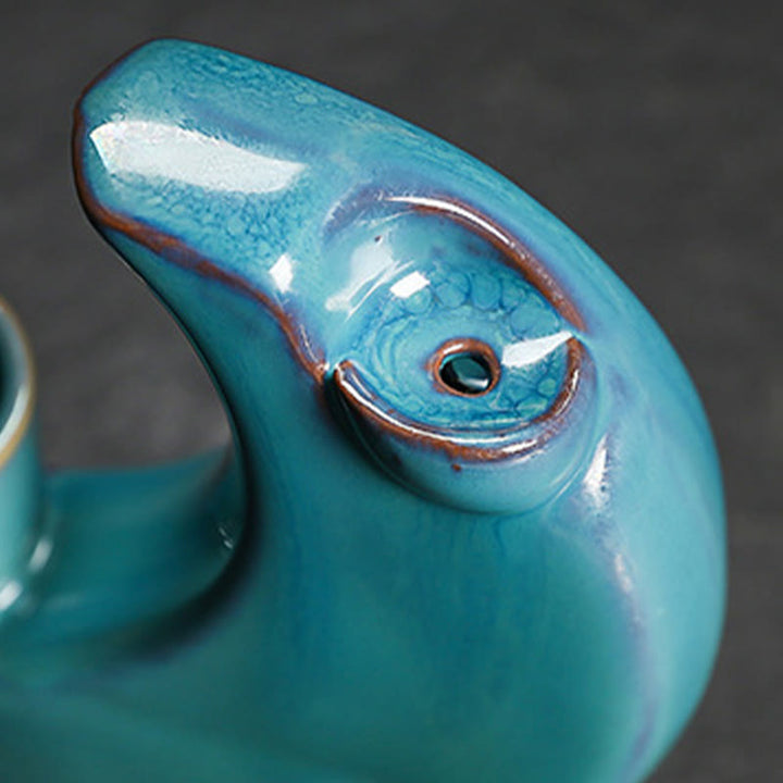 Buddha Stonesブルー 三日月 セラミック 逆流煙噴水 瞑想 燭台 香炉 装飾 - image 10