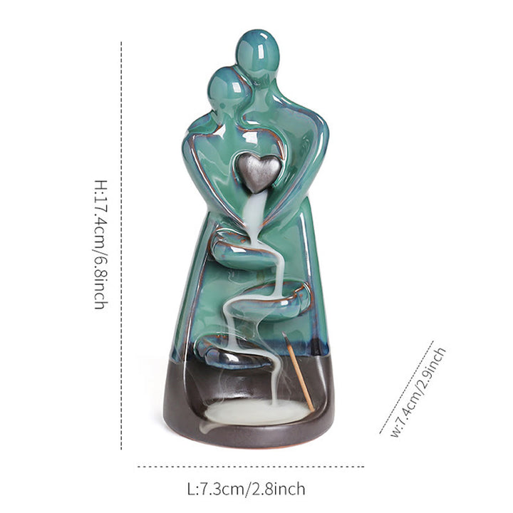 Buddha Stones恋人 カップル 抱擁 愛 陶器 逆流 煙 噴水 癒し 香炉 装飾 - image 11