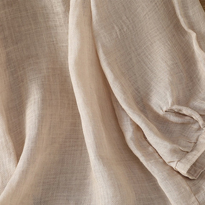 Buddha Stonesカジュアル刺繍 シングルブレスト ボタン ポリエステル ハーフスリーブ レディース Vネック シャツ - image 25
