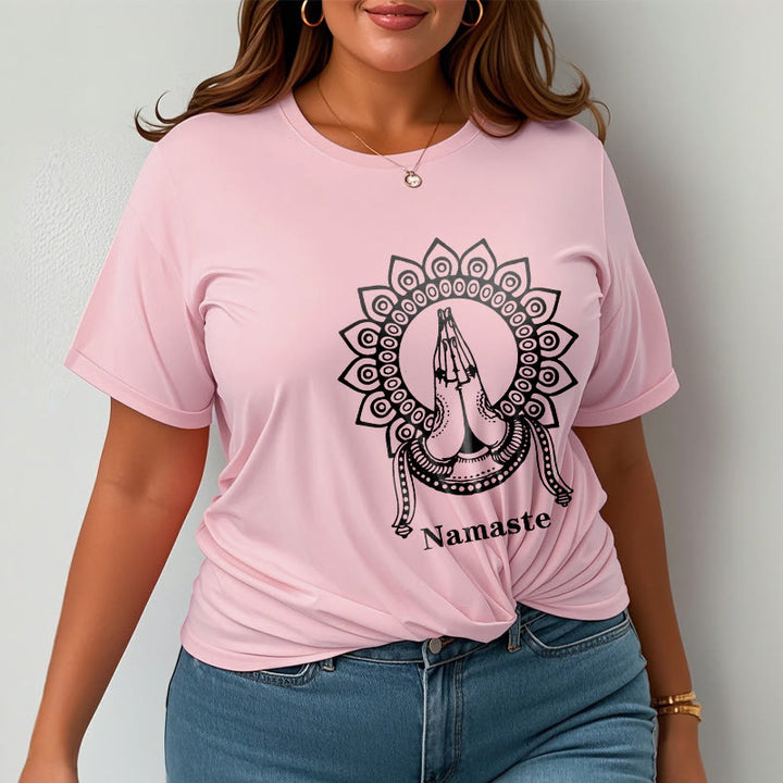 Buddha Stonesナマステ ジェスチャー マンダラ パターン Tシャツ Tシャツ - image 13