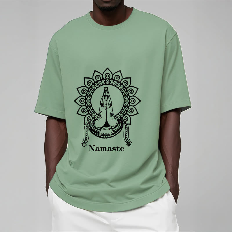Buddha Stonesナマステ ジェスチャー マンダラ パターン Tシャツ Tシャツ - image 15