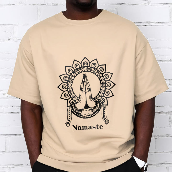 Buddha Stonesナマステ ジェスチャー マンダラ パターン Tシャツ Tシャツ - image 9
