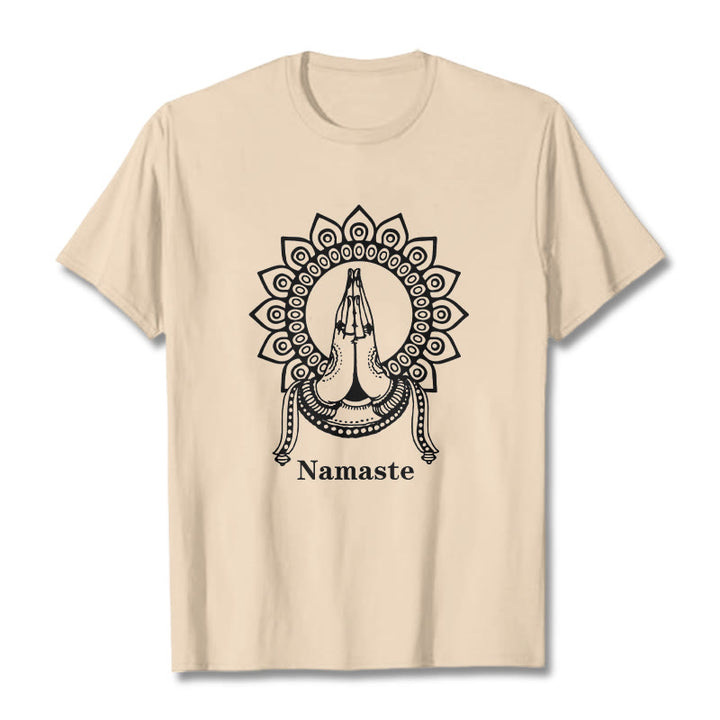 Buddha Stonesナマステ ジェスチャー マンダラ パターン Tシャツ Tシャツ - ビスク - 2XL - image 9