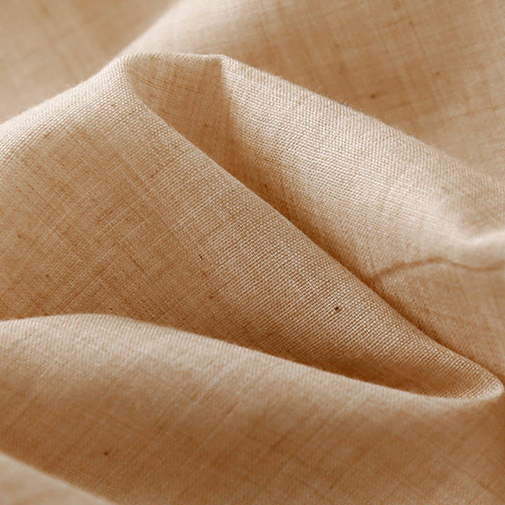 Buddha Stonesフロッグボタン裾スリットデザイン レディース ワイドレッグ コットンリネン パンツ ポケット付き - image 6