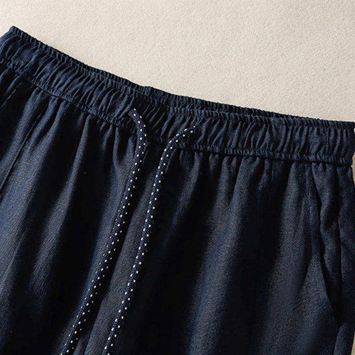 Buddha Stonesカジュアル 刺繍ビーズ ドローストリング レディース ワイドレッグ コットンパンツ ポケット付き - image 2