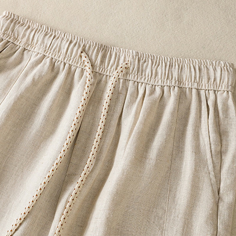 Buddha Stonesカジュアル 刺繍ビーズ ドローストリング レディース ワイドレッグ コットンパンツ ポケット付き - image 14