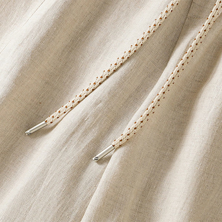 Buddha Stonesカジュアル 刺繍ビーズ ドローストリング レディース ワイドレッグ コットンパンツ ポケット付き - image 17