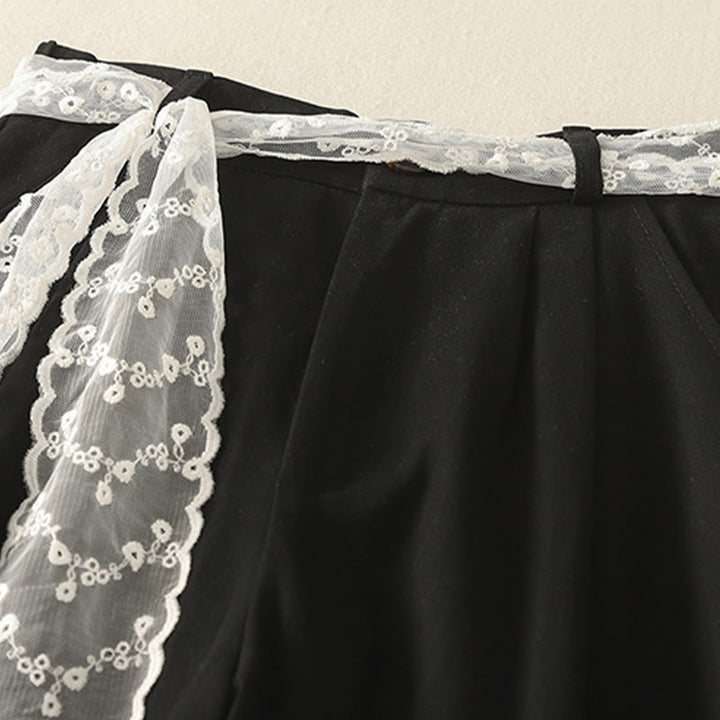 Buddha Stonesデイリー 無地 レースベルト レディース ワイドレッグ コットンパンツ ポケット付き - image 18