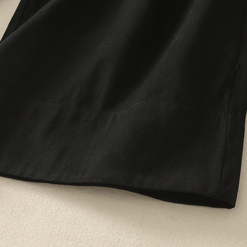 Buddha Stonesデイリー 無地 レースベルト レディース ワイドレッグ コットンパンツ ポケット付き - image 21