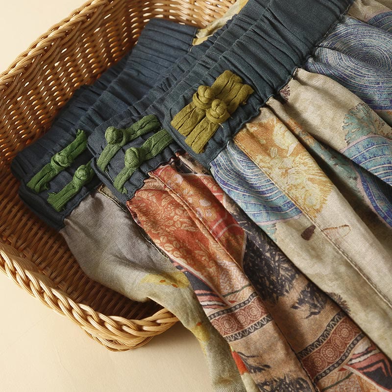 Buddha Stonesレトロカジュアル 中国風 カエルボタンデザイン レディース ハーレムパンツ ポケット付き - image 21