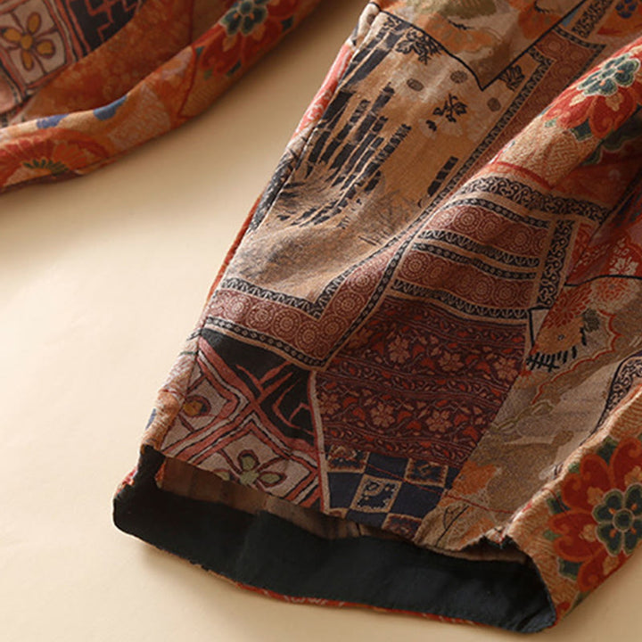 Buddha Stonesレトロカジュアル 中国風 カエルボタンデザイン レディース ハーレムパンツ ポケット付き - image 19