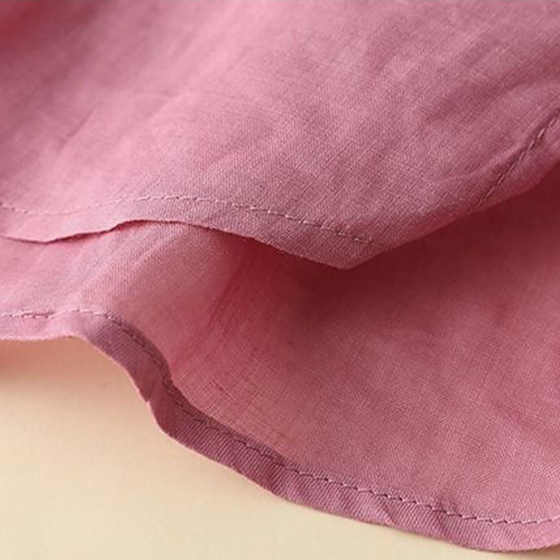 Buddha Stonesサマー刺繍 七分袖 ランタンスリーブ レディース コットンリネン Tシャツ - image 14