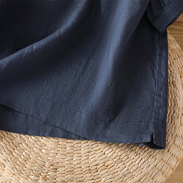 Buddha Stones無地 刺繍 花柄 半袖 レディース コットン Tシャツ - image 5