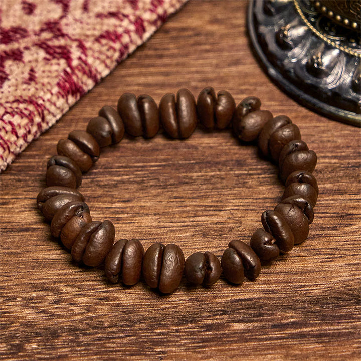 Buddha Stonesの手作り天然コーヒー豆ブレスレット - コーヒー豆（手首周り14～17cm） - image 6