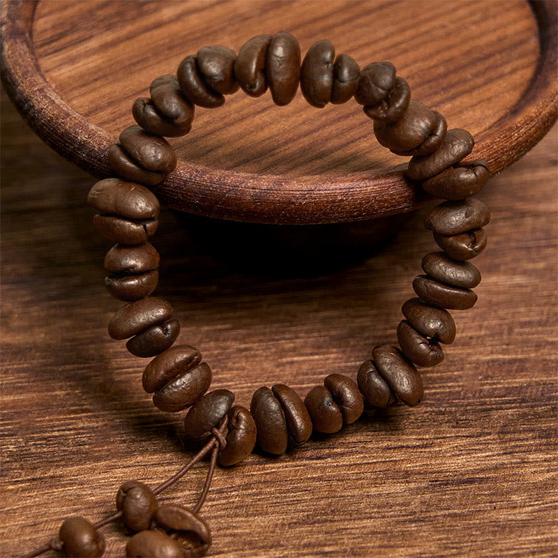 Buddha Stonesの手作り天然コーヒー豆ブレスレット - image 3