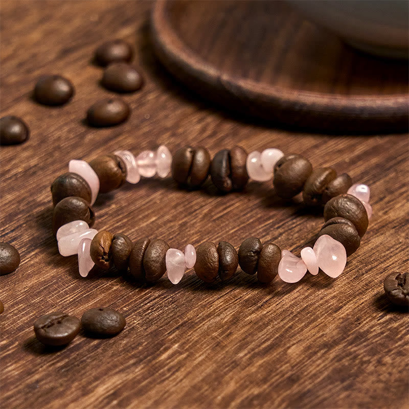 Buddha Stonesハンドメイド天然コーヒー豆アメジストシトリンアマゾナイト不規則クリスタルブレスレット - image 32