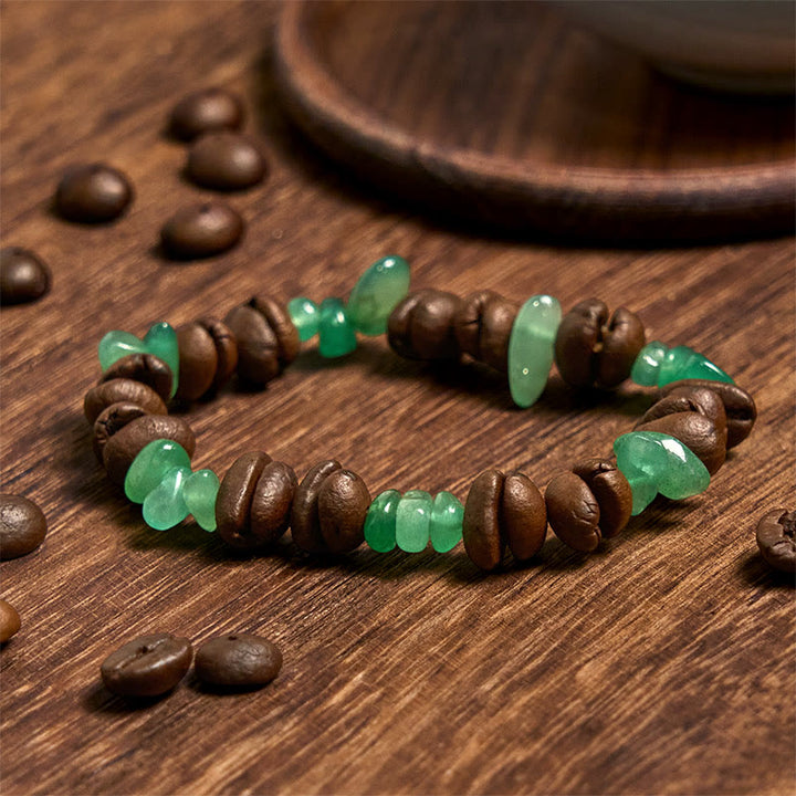 Buddha Stonesハンドメイド天然コーヒー豆アメジストシトリンアマゾナイト不規則クリスタルブレスレット - image 27