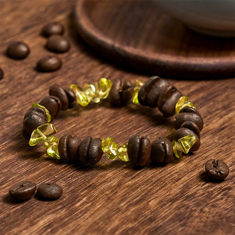 Buddha Stonesハンドメイド天然コーヒー豆アメジストシトリンアマゾナイト不規則クリスタルブレスレット - image 37