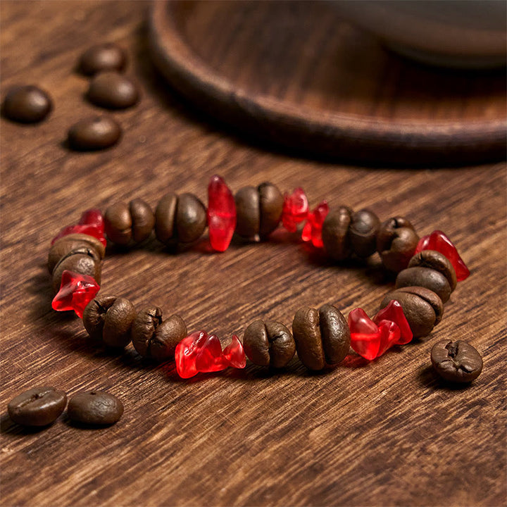 Buddha Stonesハンドメイド天然コーヒー豆アメジストシトリンアマゾナイト不規則クリスタルブレスレット - image 42