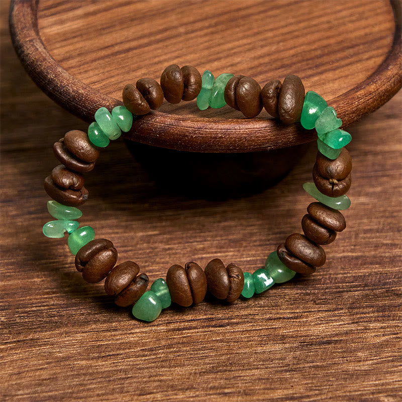 Buddha Stonesハンドメイド天然コーヒー豆アメジストシトリンアマゾナイト不規則クリスタルブレスレット - image 28