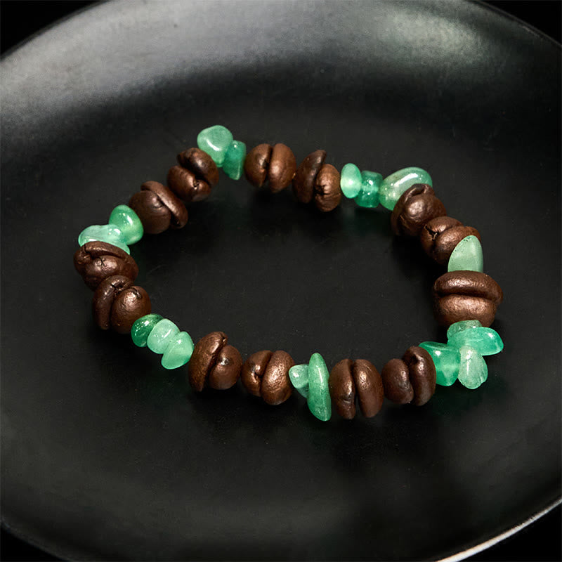 Buddha Stonesハンドメイド天然コーヒー豆アメジストシトリンアマゾナイト不規則クリスタルブレスレット - image 29
