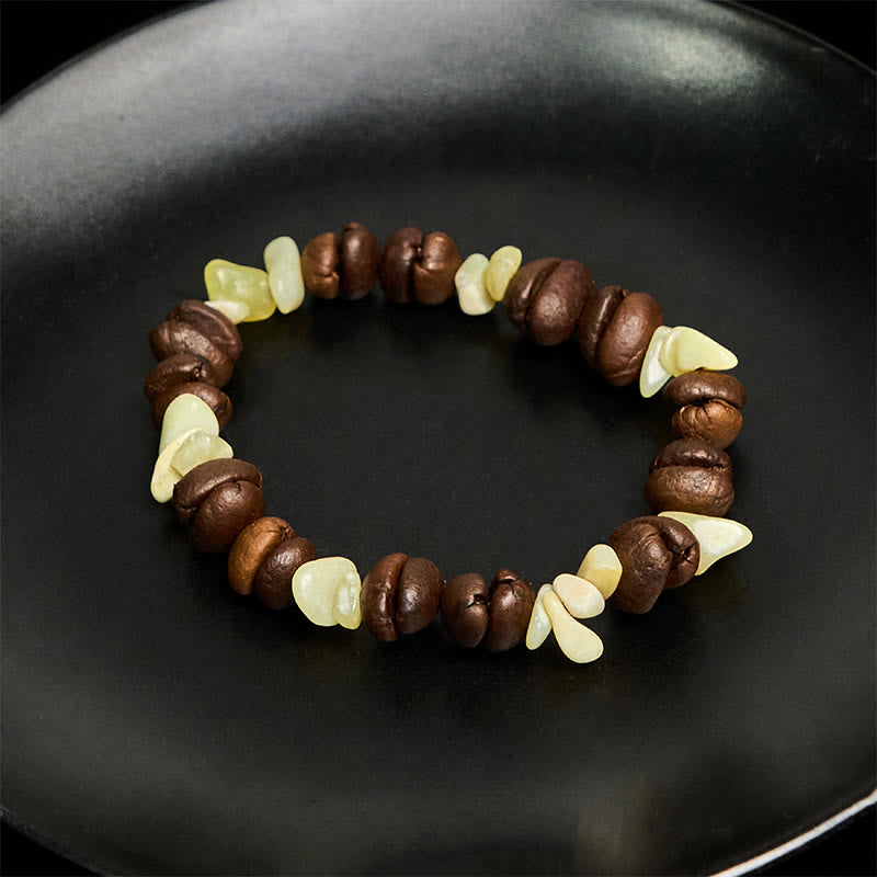 Buddha Stonesハンドメイド天然コーヒー豆アメジストシトリンアマゾナイト不規則クリスタルブレスレット - image 49
