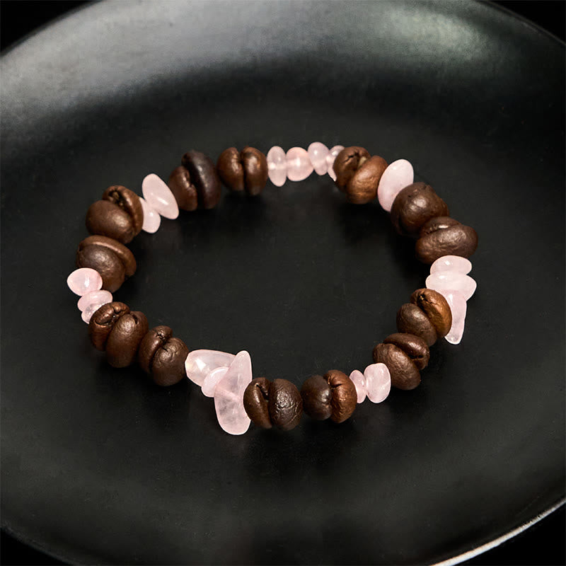 Buddha Stonesハンドメイド天然コーヒー豆アメジストシトリンアマゾナイト不規則クリスタルブレスレット - image 34