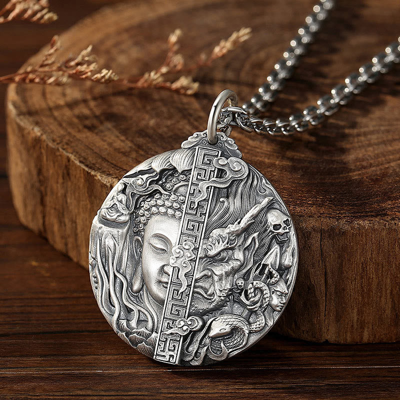 Buddha Stones銅仏鬼柄慈悲ペンダントネックレス - image 4
