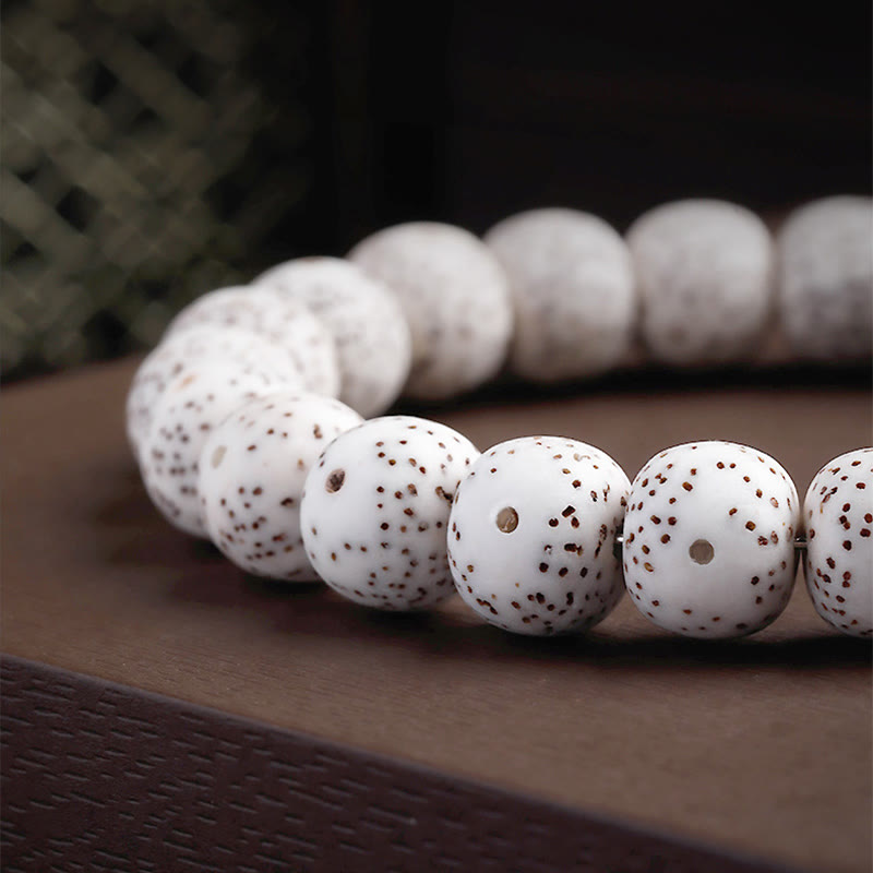 Buddha Stones手磨き 星月菩提樹 象の模様 内なる平和のブレスレット - image 14