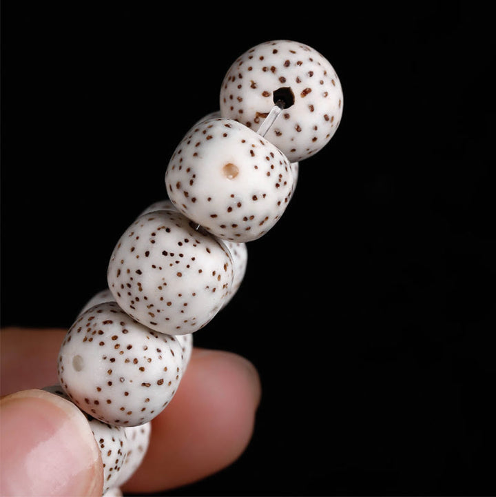 Buddha Stones手磨き 星月菩提樹 象の模様 内なる平和のブレスレット - image 7