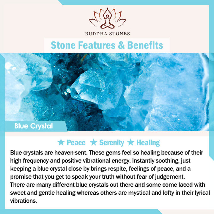 Buddha Stones天然不規則砂利 アメジスト ブルークリスタル 藤 バランスブレスレット - image 6