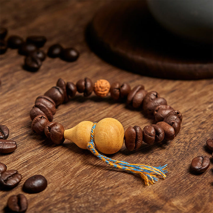 Buddha Stones天然ひょうたんコーヒー豆ブレスレット - image 3
